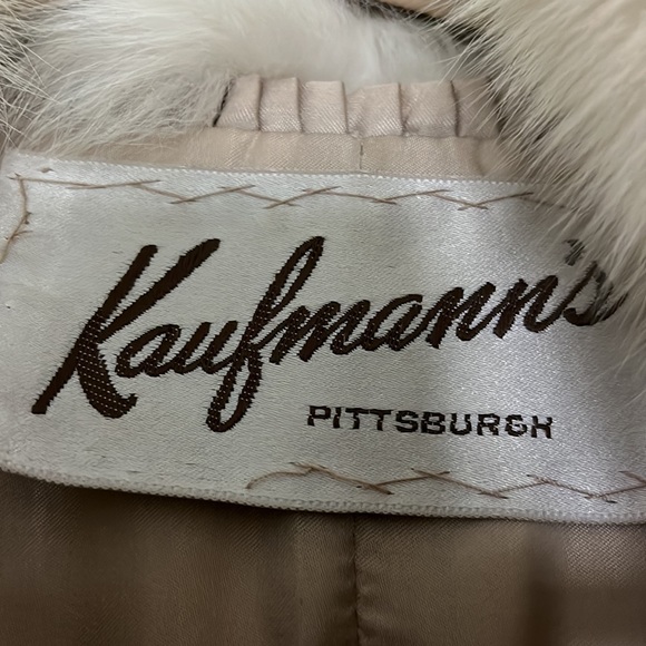 Kaufmann’s blush mink coat with blush fox trim - Picture 3 of 11